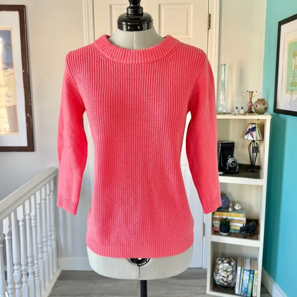 J. Crew Ribbed 100% Merino Wool Crew Neck Sweater (size S)